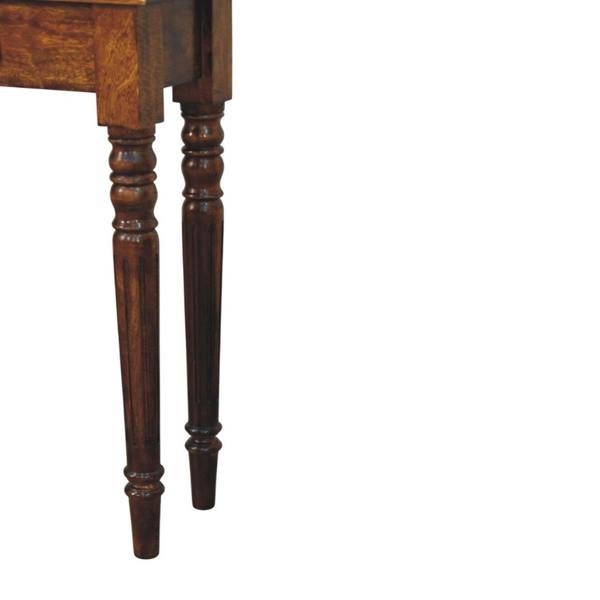 Artisan Furniture Solid Wood Turned Legs 1 Drawer Chestnut Console