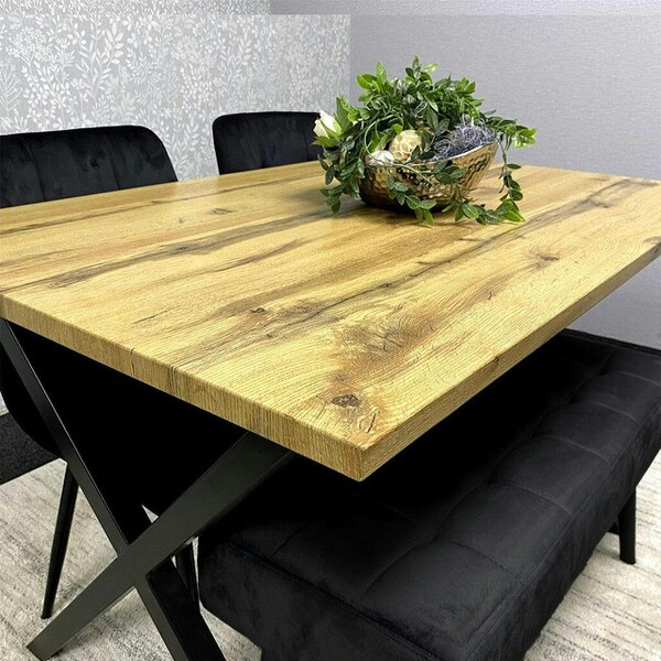 Kosy Koala Dining Table Set with 2 Velvet Chairs And Black Bench Modern Dining Furniture