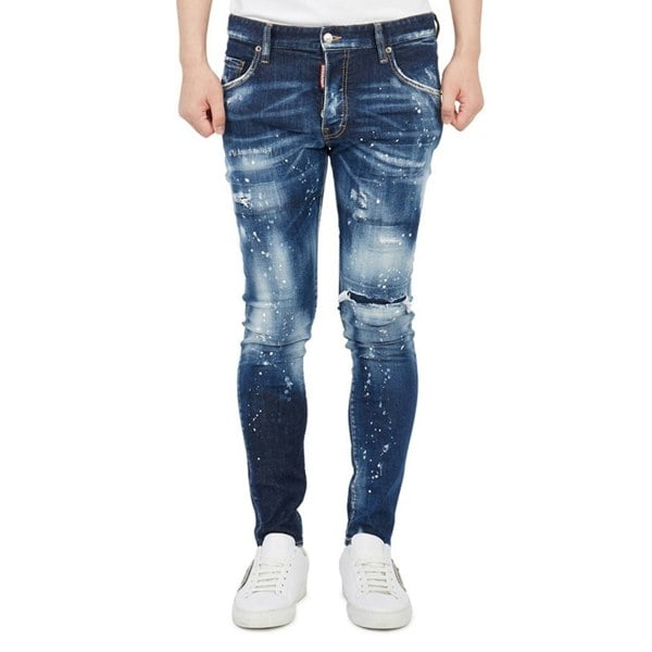 DSQUARED2 S71LB0945 S30685 SUPER TWINKY JEAN 470 NAVY BLUE JEANS Mens 48