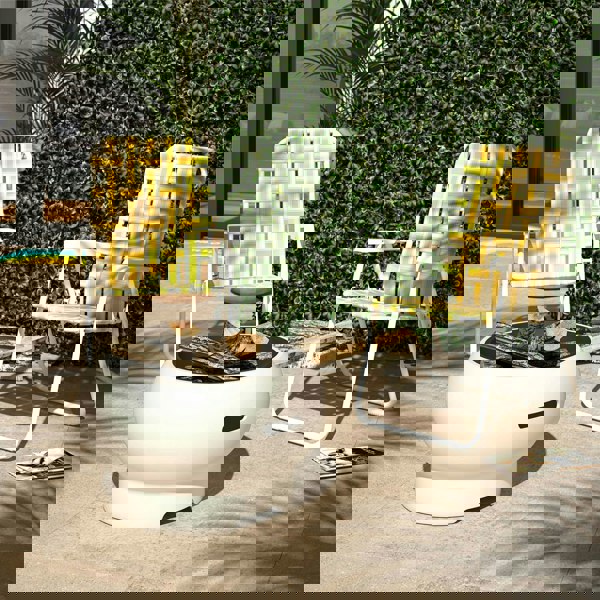 Dorel Home Novogratz Asher Outdoor Fire Pit in White