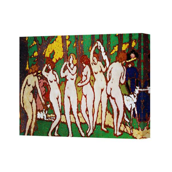 Benjamin Tate Design Canvas Print Abstract Nude Figures In A Forest Scene