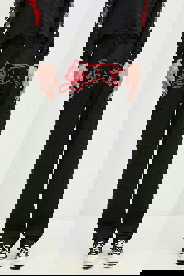 Icecream Running Dog Cargo Pant Black Red - Supplied FashionIcecream