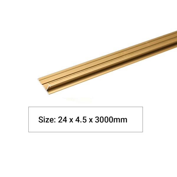 ENER-J I-Bar Aluminium Trims for 8mm Charcoal boards, Gold Size: 3000 mm (Pack of 2)