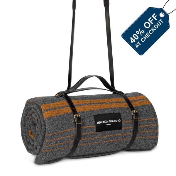 Heating & Plumbing London The Wool & Wax Edition Picnic Blanket - City Orange