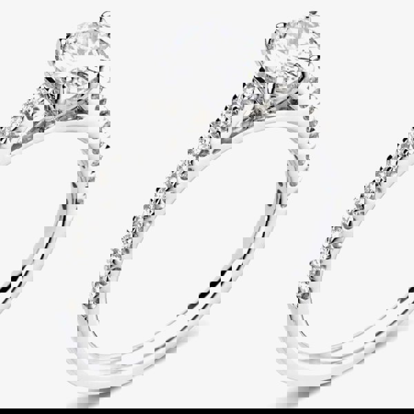 1888 Collection Platinum Oval Cut 0.40ct Diamond Solitaire Shoulder Set Ring RI-2250