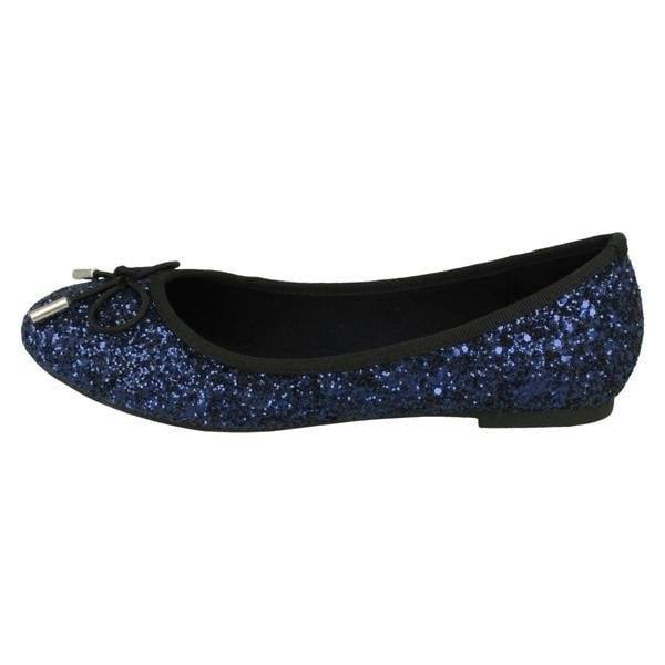 Anne Michelle Ladies Anne Michelle Glittery Ballerina Shoes