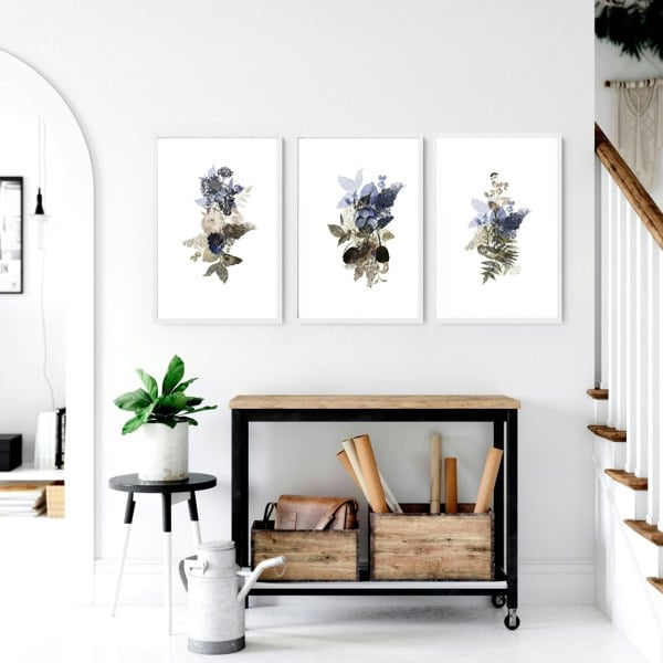 Wall paintings for kitchen | set of 3 Botanical art prints