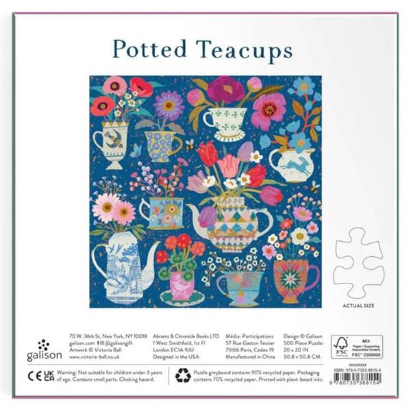 Victoria Ball, Potted Teacups Jigsaw, Jigsaws & Puzzles, Art, Gift