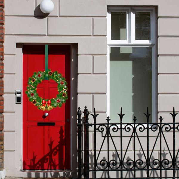 38cm Green Metal Wreath Hanger for Doors, Seasonal Decor and Everyday Hanging image 9