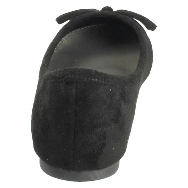 Spot On Ladies Spot On Flat Slip On Smart Casual Bow Detailed Shoes F80589