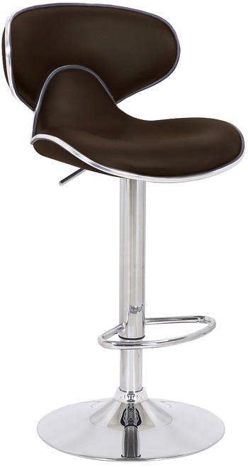 Lamboro Deluxe Carcaso Faux Leather Bar Stool, Adjustable Swivel, Weighted Base