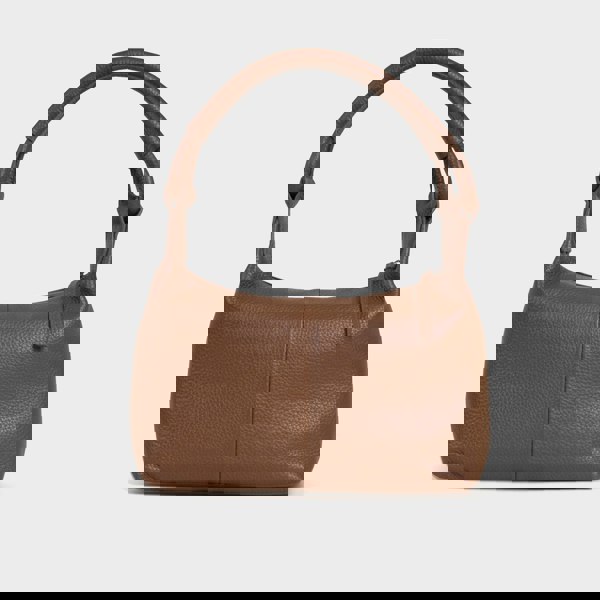 Assots London 'CITY BAG' Tan Soft Pebble Grain Real Leather Shoulder Bag