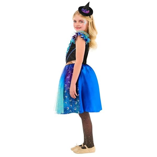 Bristol Novelty Girls Cosmic Witch Costume - Blue - 