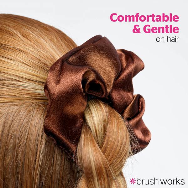 Brushworks Natural Satin Scrunchies