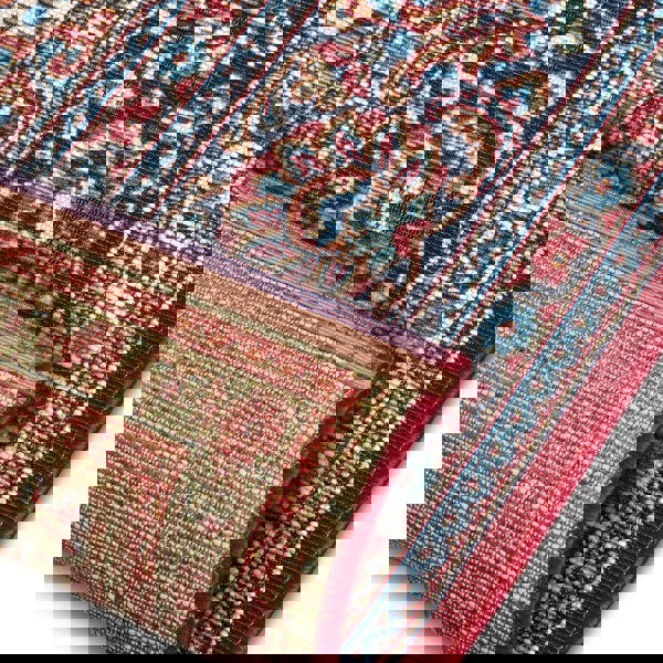 Kadi Indoor & Outdoor Rug Red Blue