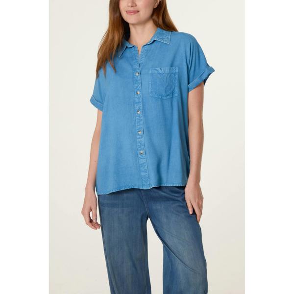 Blue Vanilla Button Front Shirt