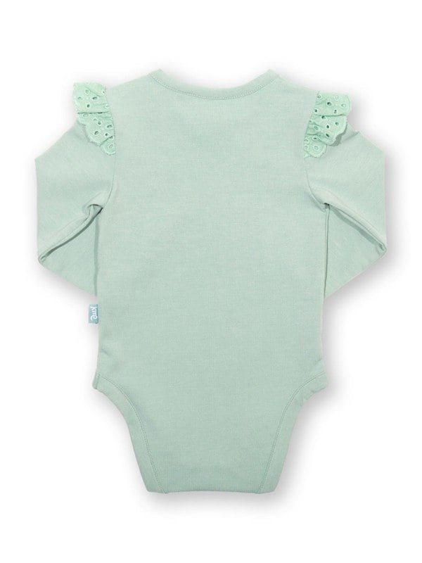 Kite Baby Organic Broderie Bodysuit Soft Spruce