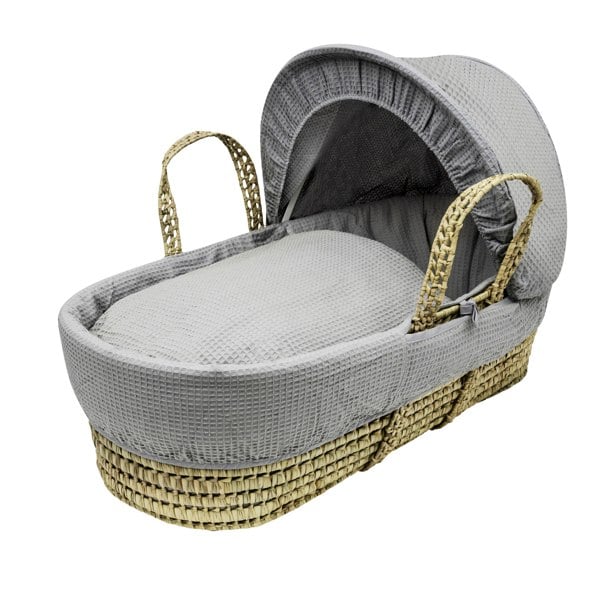 Kinder Valley Grey Waffle Palm Moses Basket