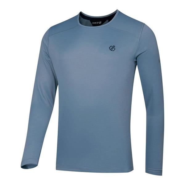 Dare 2B Mens Ventura Grid Crew Neck Fleece Top - Dusky Blue - 