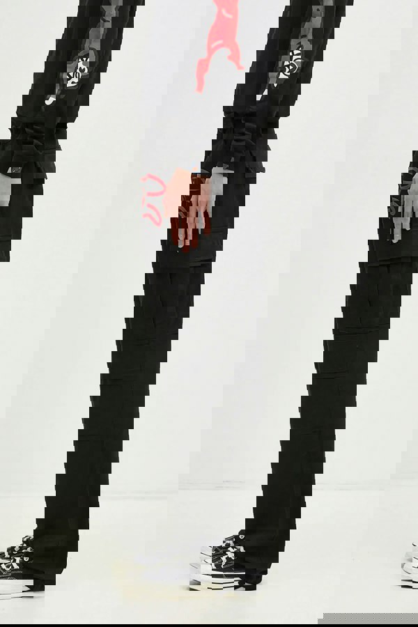 Icecream Running Dog Cargo Pant Black Red - Mens