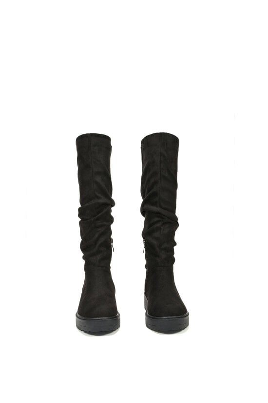 XY LONDON Chunky Sole Slouchy Knee High Boots