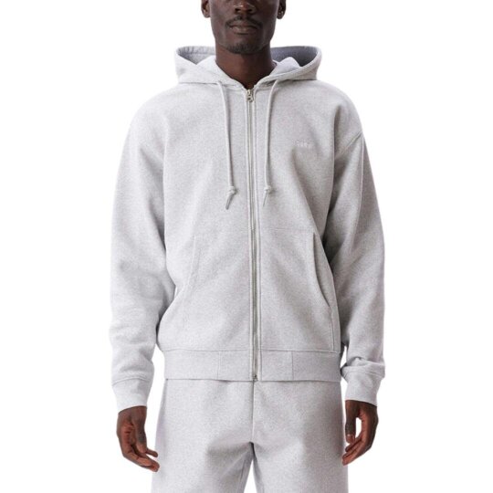 Obey Established Works Bold Zip Ash GREY Hoodie