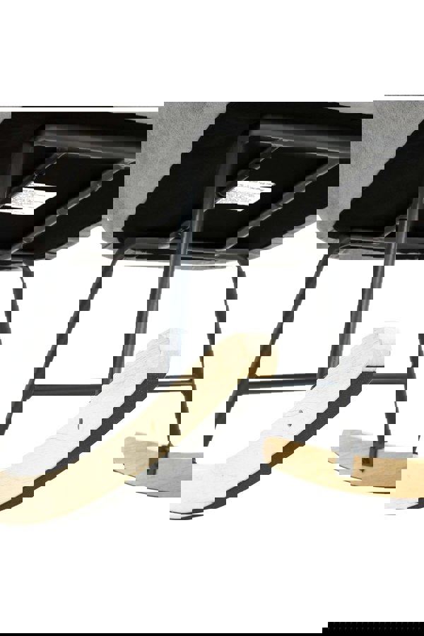 Living and Home Netural Bouclé Tufted Upholstered Rocking Chair