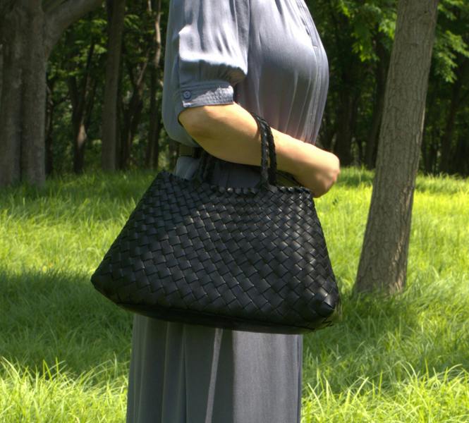 RIMINI Hand Woven Tote 'Adelina' - Brown