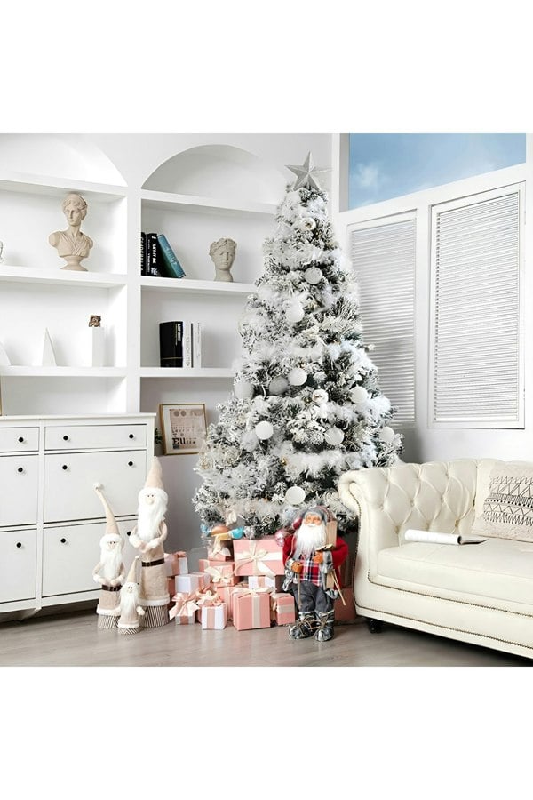 Living and Home 2m White Feather Vine for Christmas Tree Wedding Party Decoration