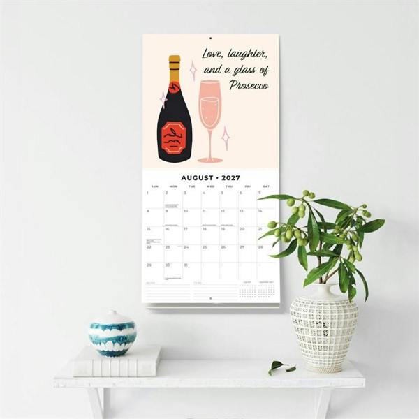 Prosecco Time Calendar 2027, Wall Calendars, Month To View, Lifestyle, Gift