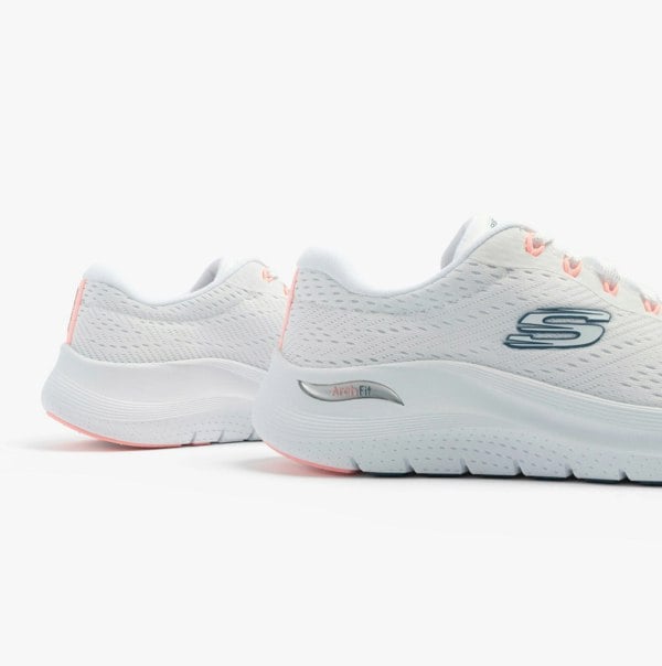 Skechers ARCH FIT 2.0 - BIG LEAGUE Womens Trainers White/Pink/Blue