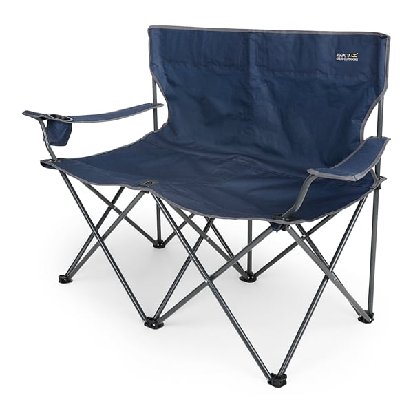 Regatta Isla Travel 2 Seater Double Camping Chair - Navy Seal Grey