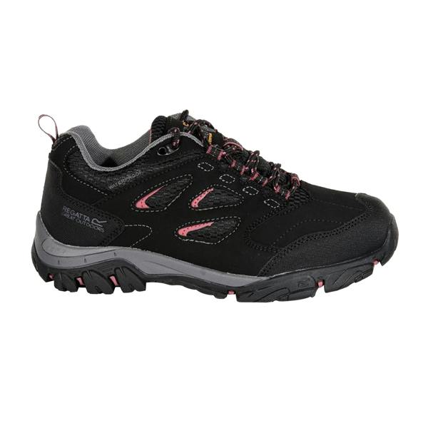 Regatta Womens/Ladies Holcombe IEP Low Hiking Boots - Jet Black/Antique Pink - 