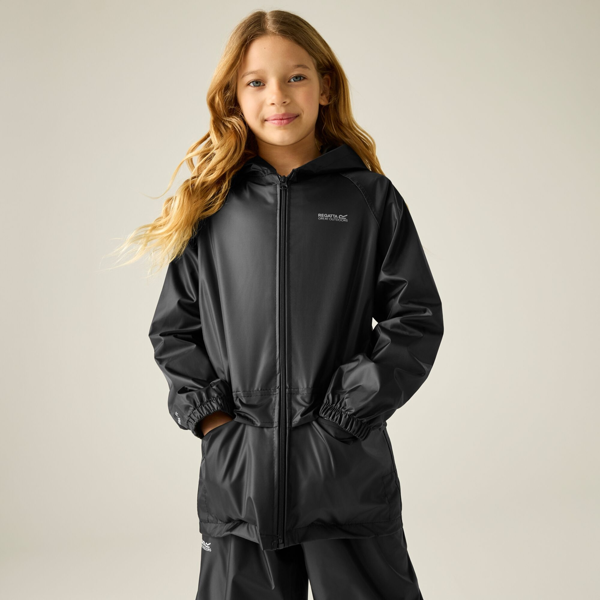 Regatta Great Outdoors Childrens/Kids Stormbreak Waterproof Jacket - Black