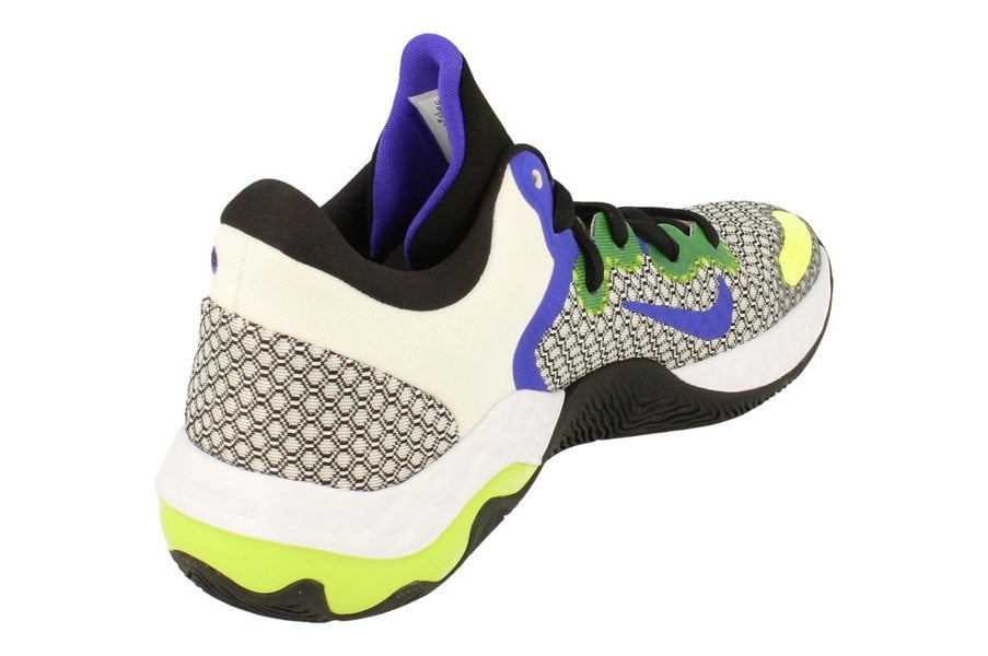 Nike Renew Elevate II Mens Basketball Trainers Cw3406 101 - White Black Volt Indigo Burst 101 - Photo 2