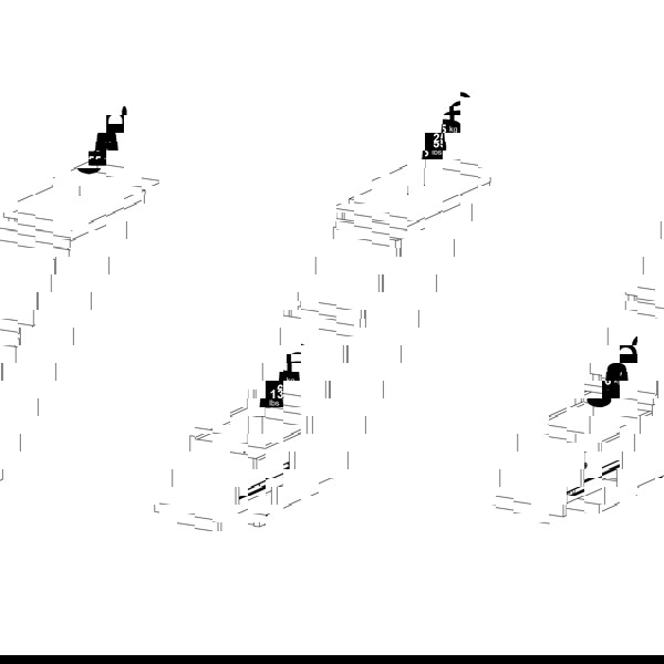 Furniture To Go Naia Bedside 3 Drawers in White High Gloss