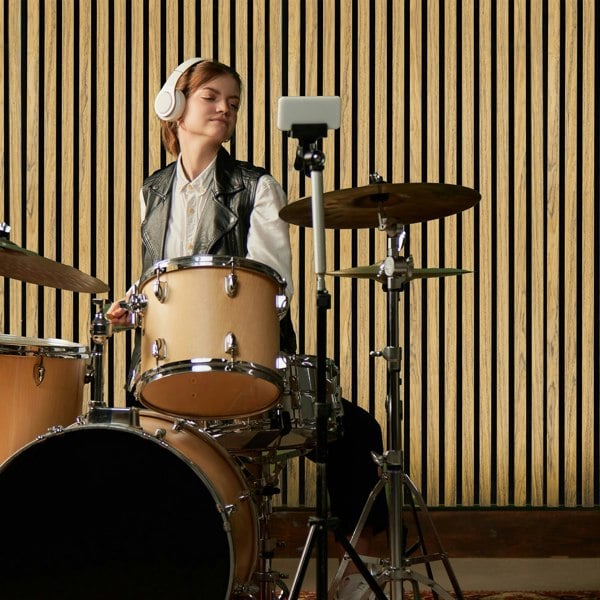 Monstershop Acoustic Slat Wall Panels x 3 - Oak