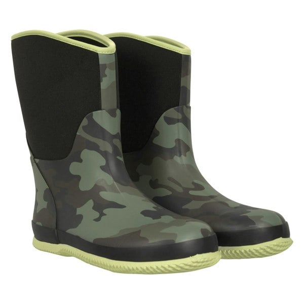 Mountain Warehouse Childrens/Kids Puddle Camo Wellington Boots - Black