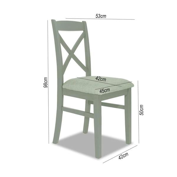 Statement Furniture Florence Crossback Dining Chair with Upholstered Seat