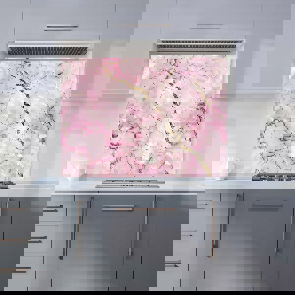 Warren Reed - Designer Polished Rose Marble Effect Kitchen Splashback