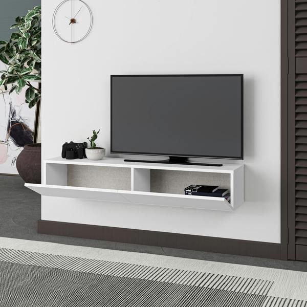 Decortie Francy Wall-Mounted TV Unit Modern Media Centre TV Cabinet 42" 135cm