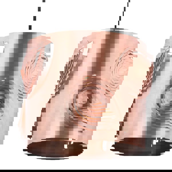 Antique Copper Metal Easy Fit Pendant Lamp Shade with Laser Cut Leaves Image 4