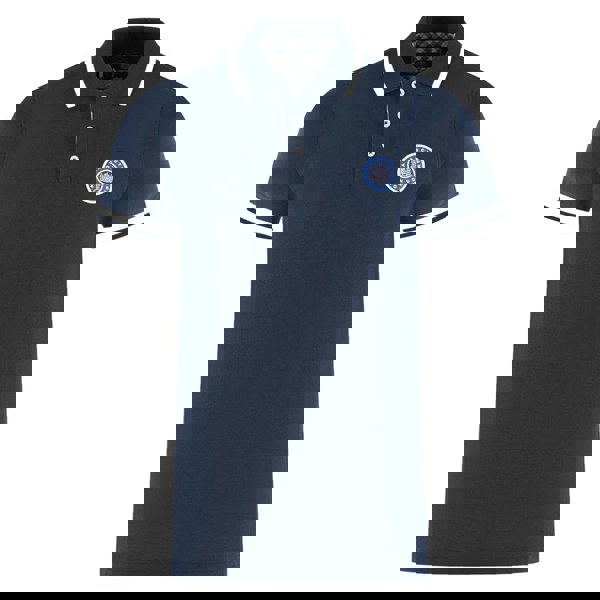 Aquascutum Unisex Adult London Embroidered Badge Polo Shirt - Navy