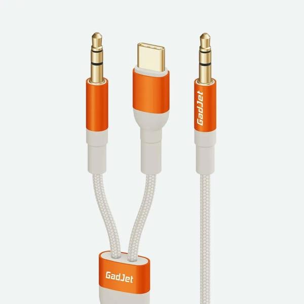 GadJet 2-in-1 AUX + USB-C Audio Cable