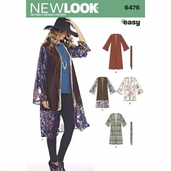 New Look Sewing Pattern 6476, Tops for Women, A (8-10-12-14-16-18) - Easy