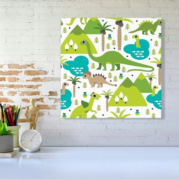 Warren Reed Baby Dinosaur Print Canvas