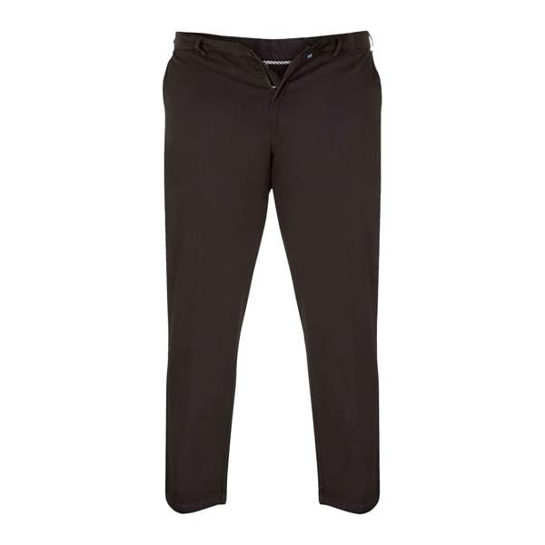 Duke Mens D555 Bruno Stretch Chino Kingsize Trousers - Black - 