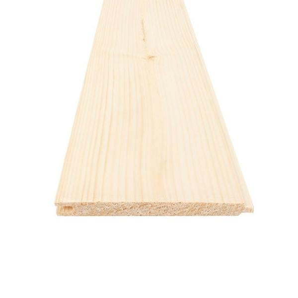 Snowdon Timber Untreated Tongue and Groove Matchboard Cladding (T) 9mm (W) 95mm (L) 2.4m - Pack of 10