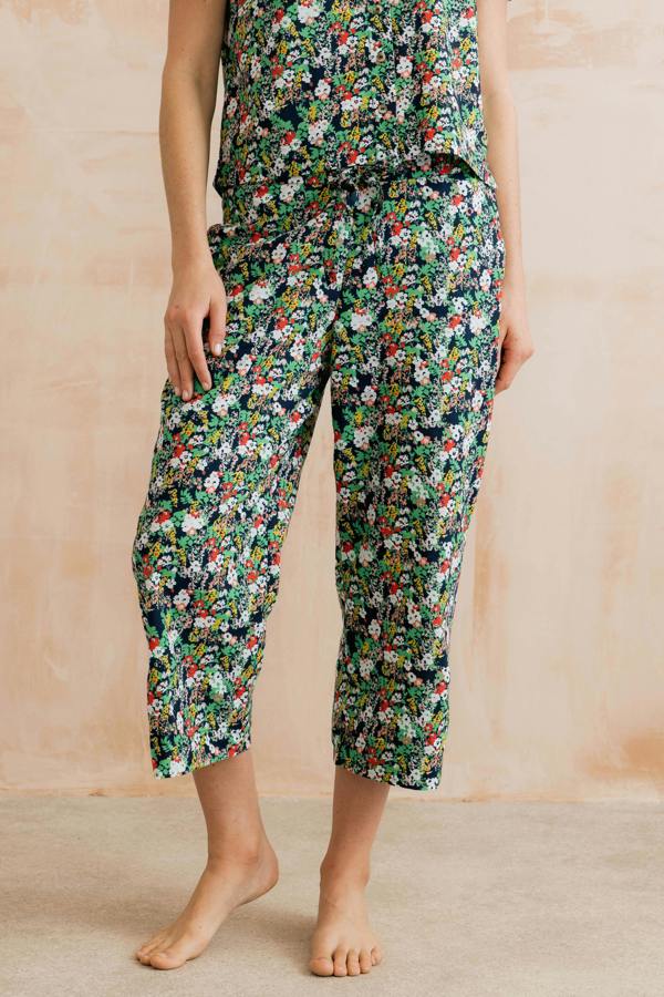 Lily & Me Mayflower Crop Pyjama Set Navy