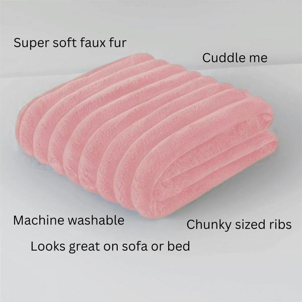Big Cord Teddy Blush Throw 150x200cm
